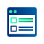 Bilder SEO | ranklike - Browser Icon Grafik in blau und grün